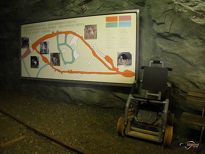 Schaubergwerk Prettau - Rollstuhl auf Schienen